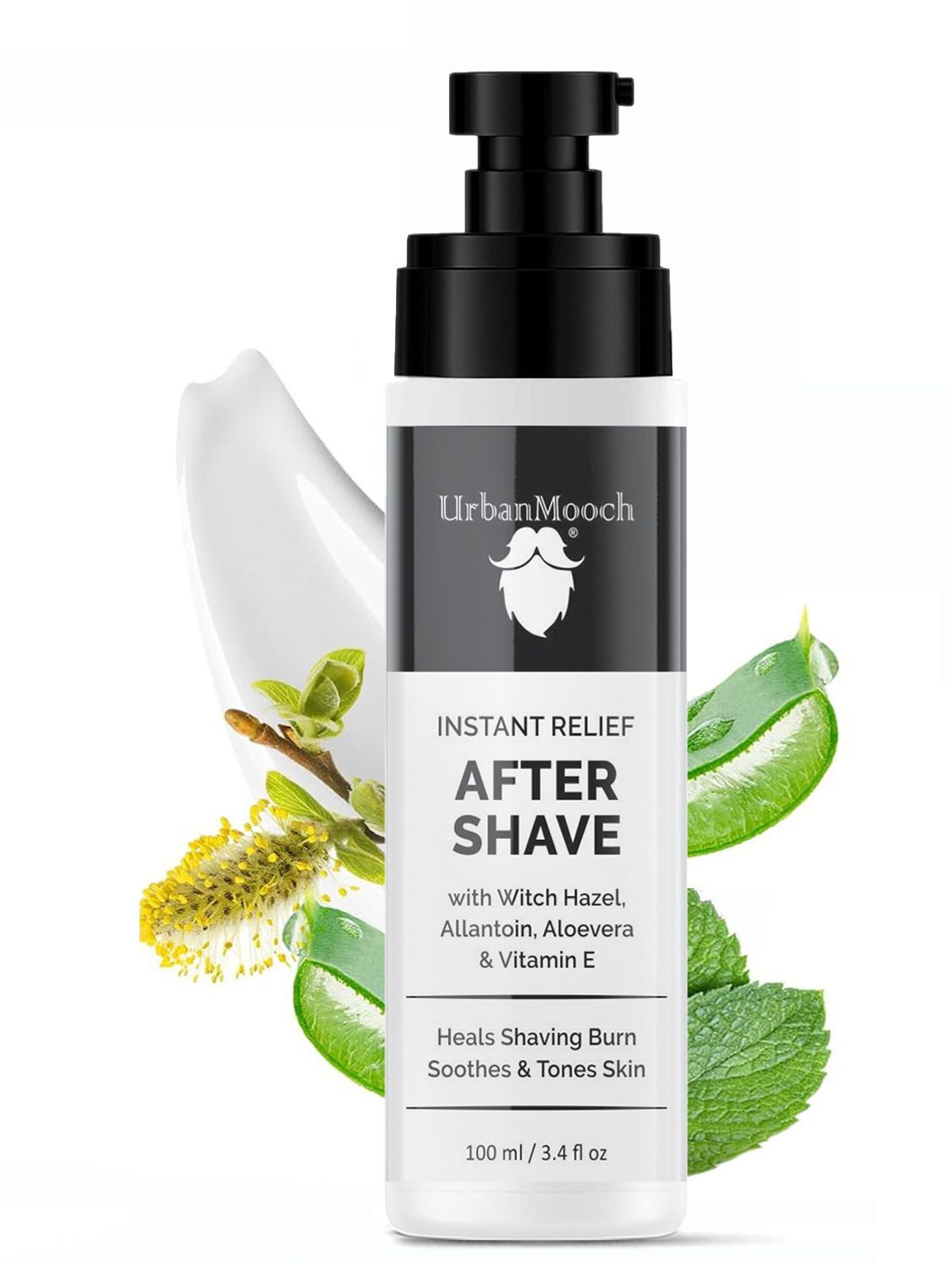 UrbanMooch Instant Relief After Shave Lotion for Men with Witch Hazel Extract, Allantoin