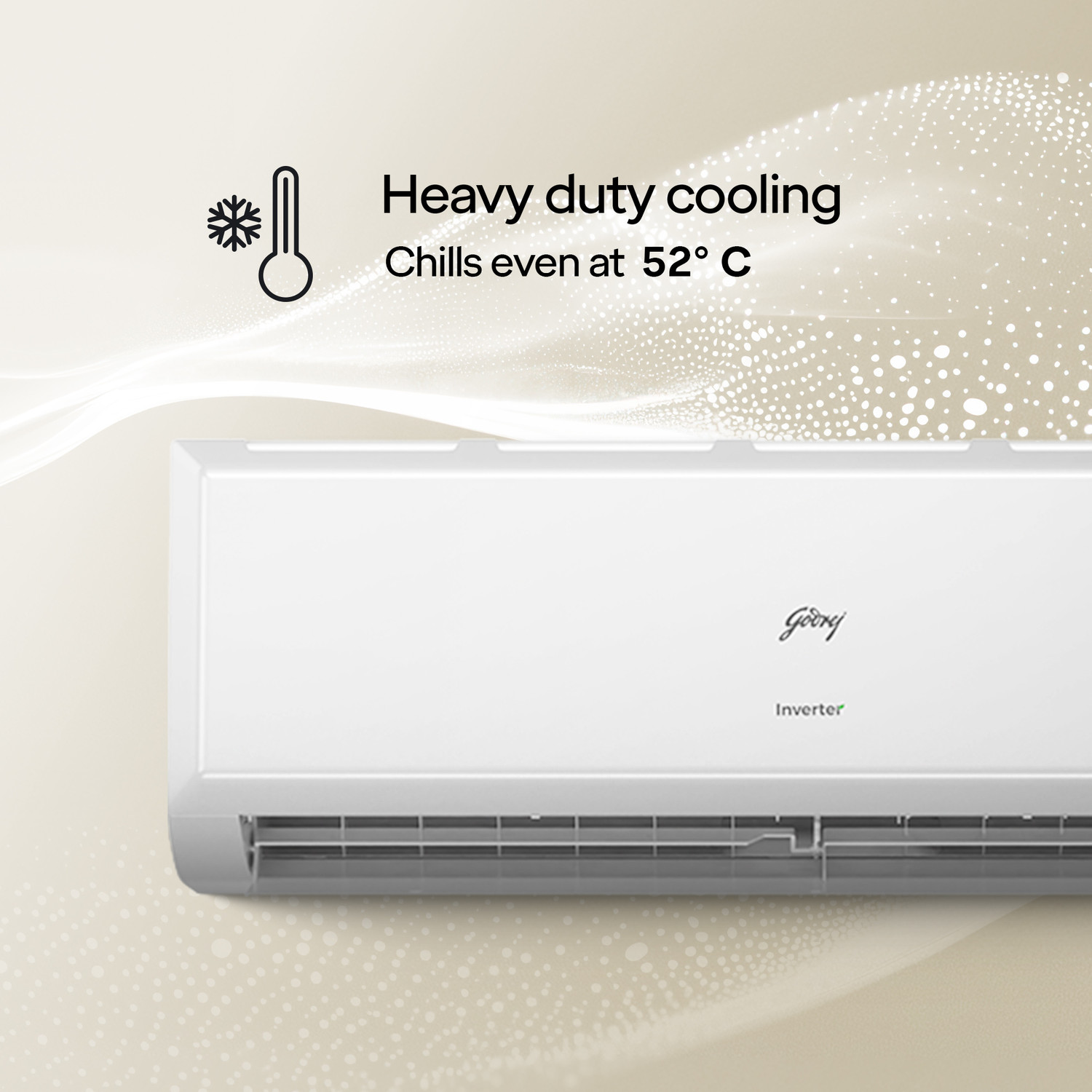 Image of Godrej 2025 Model 1.5 Ton 4 Star Split Inverter 5-In-1-Convertible Cooling, 4 Way Air Swing And Heavy Duty Cooling at Extreme Temperature AC