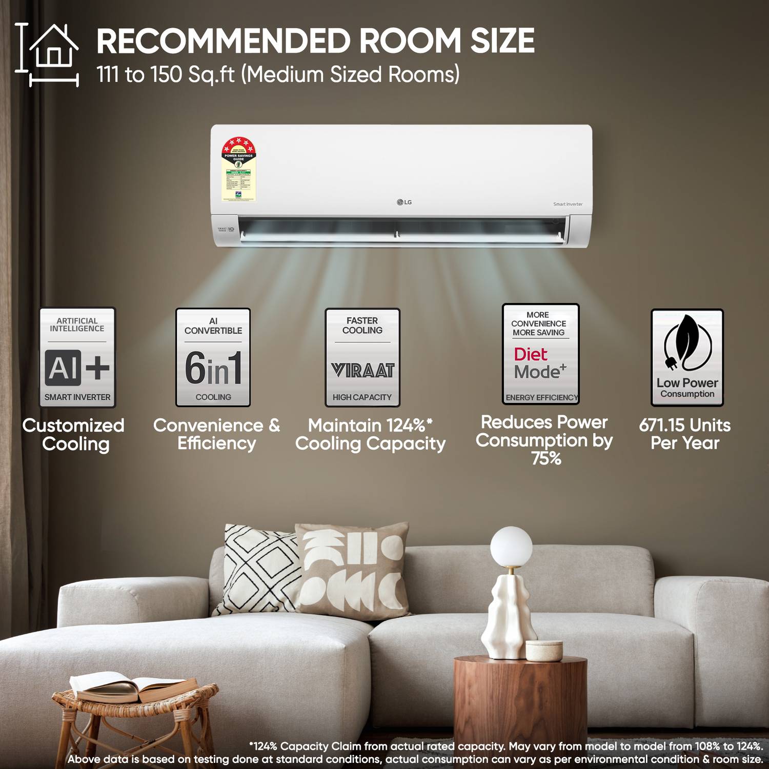 LG 2026 1.5 Ton 5 Star Split AC - Image 3