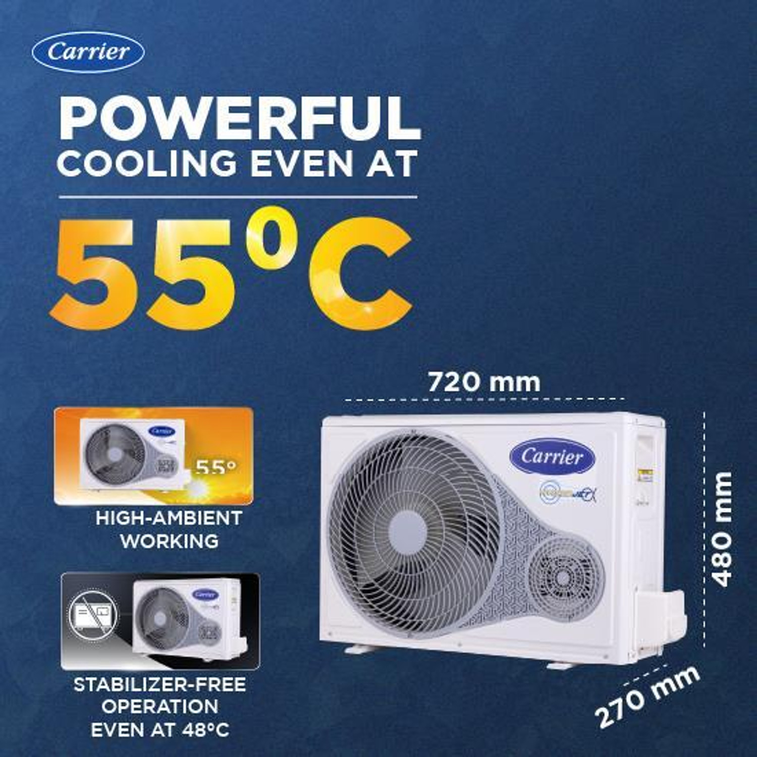 Image of CARRIER 2025 Model 1 Ton 3 Star Split Inverter AC