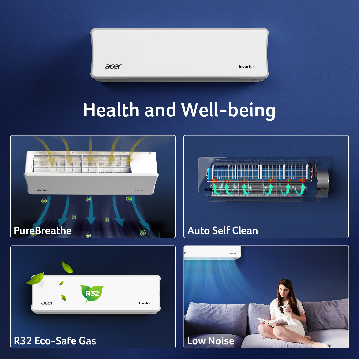 Image of Acer 2025 Model 1.5 Ton 5 Star Split Inverter AC