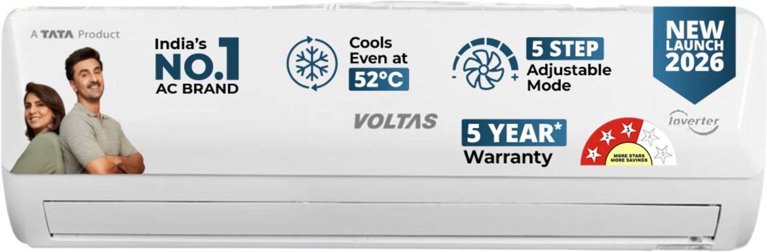 Voltas 2026 Model 1 Tons 3 Star Split Inverter AC