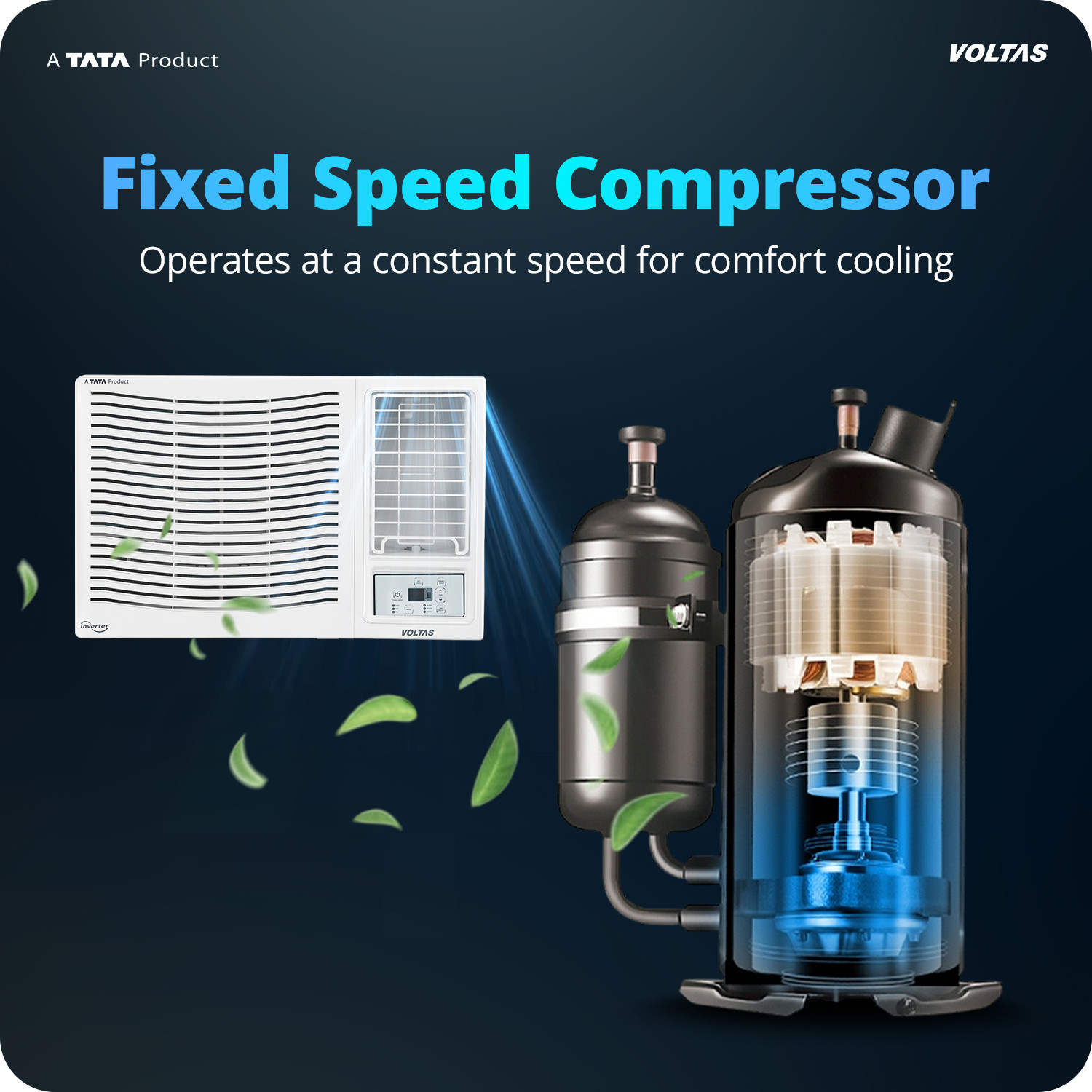 Image of Voltas 2026 Model 1.5 Ton 3 Star Window Fixed Speed AC