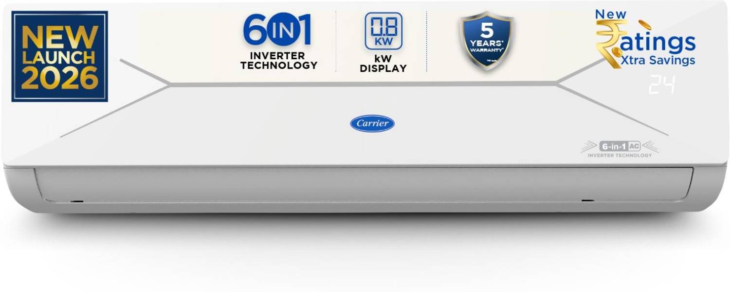 CARRIER 2026 Model 1.5 Ton 3 Star Split Inverter AC price history chart and lowest price