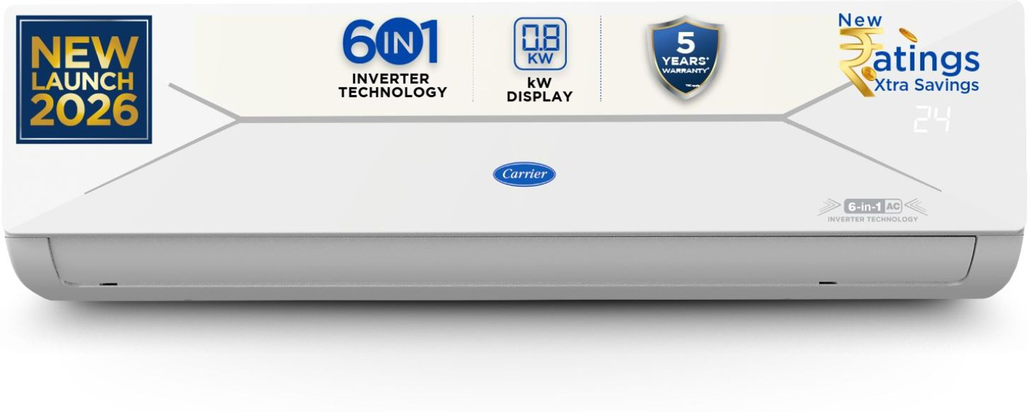 Image of CARRIER 2026 Model 1.5 Ton 3 Star Split Inverter AC