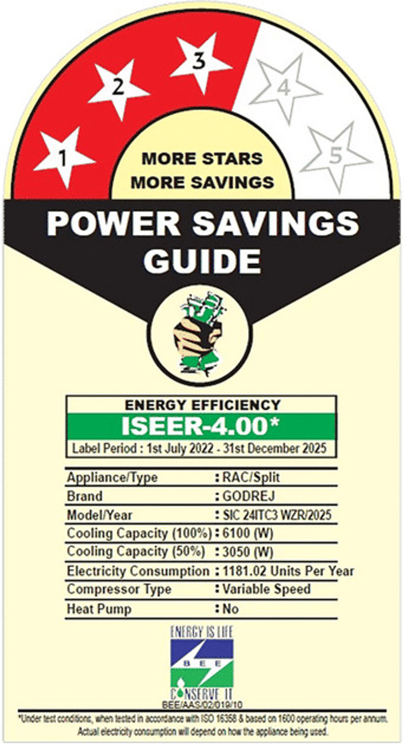 Image of Godrej 2025 Model 2 Ton 3 Star Split Inverter AC