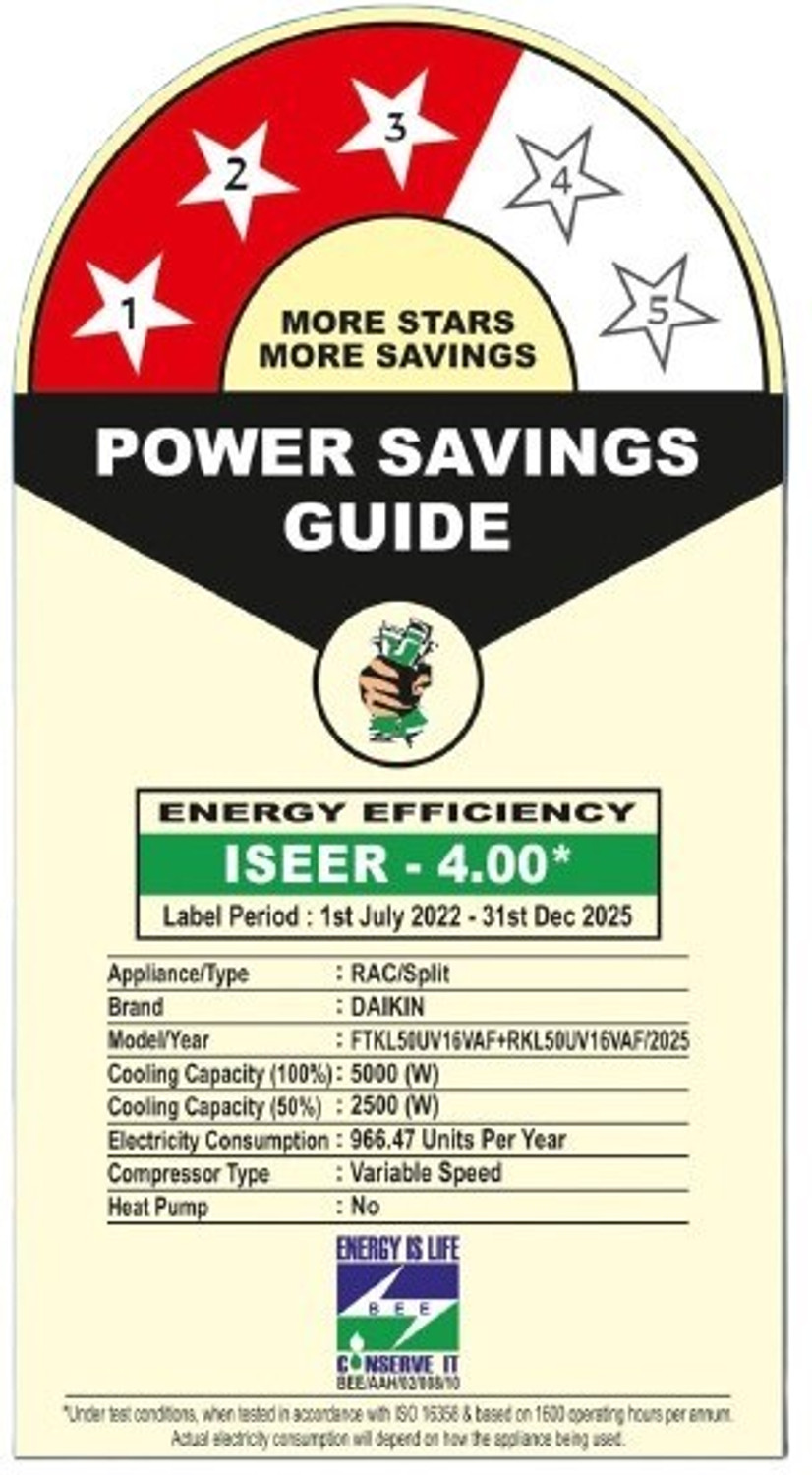 Image of Daikin 2025 Model 1.5 Ton 3 Star Split Inverter AC