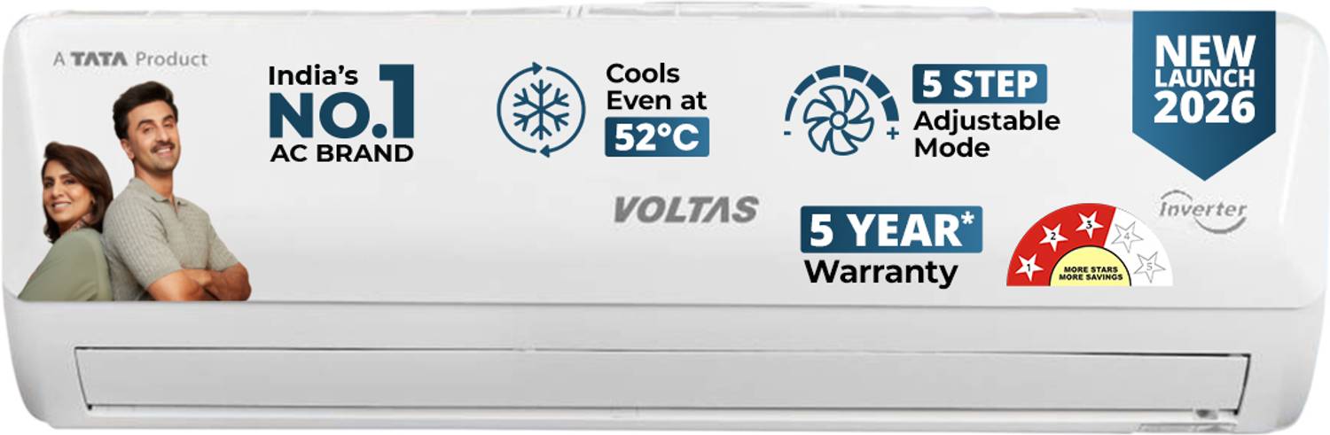 Voltas 2026 Model 1 Ton 3 Star Split Inverter AC