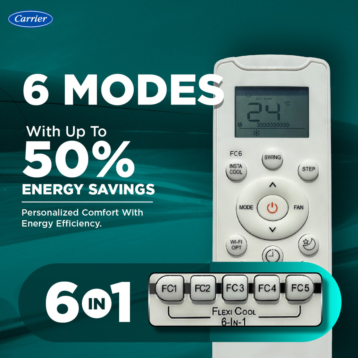 Image of CARRIER 2026 Model 1.5 Ton 3 Star Split Inverter with Wi-fi AC