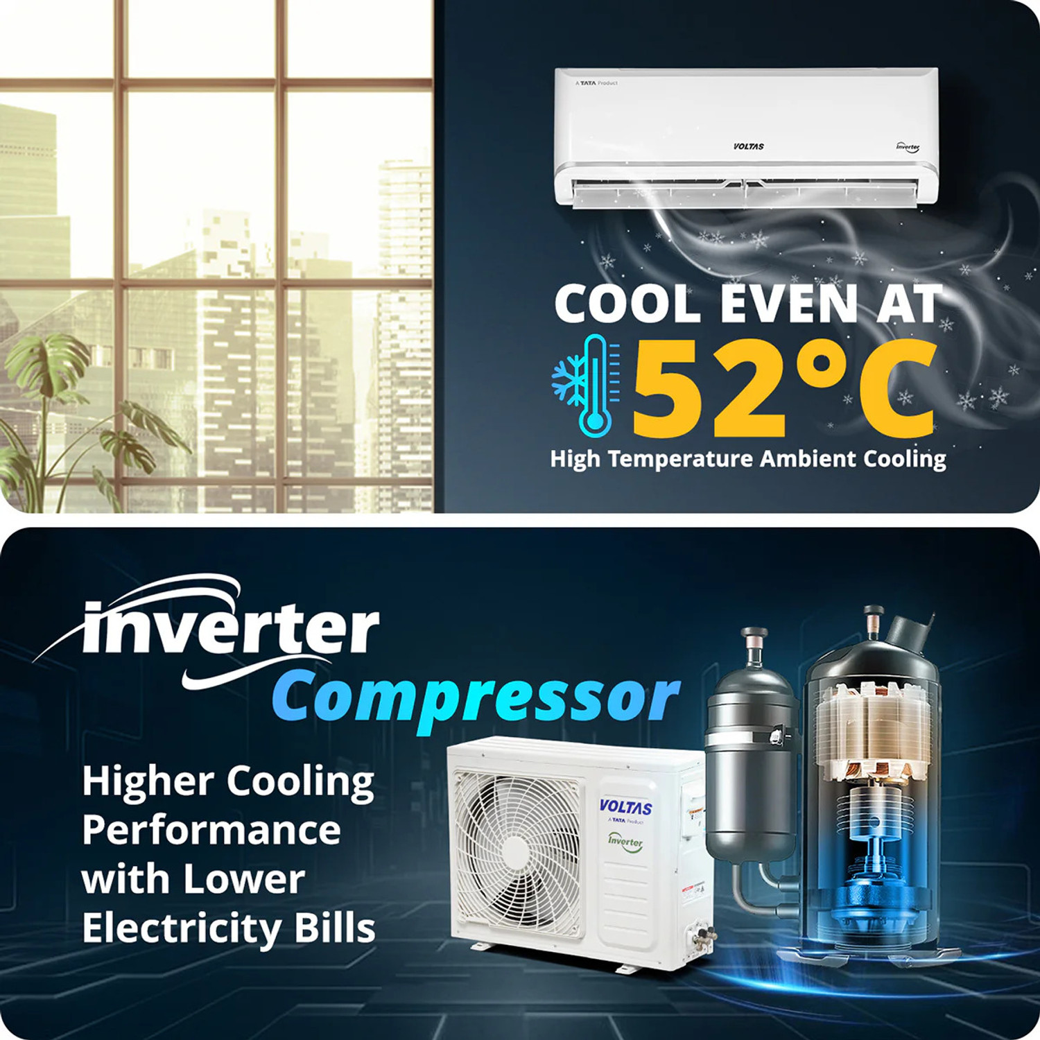 Image of Voltas 2026 Model 1.5 Ton 3 Star Split Inverter AC