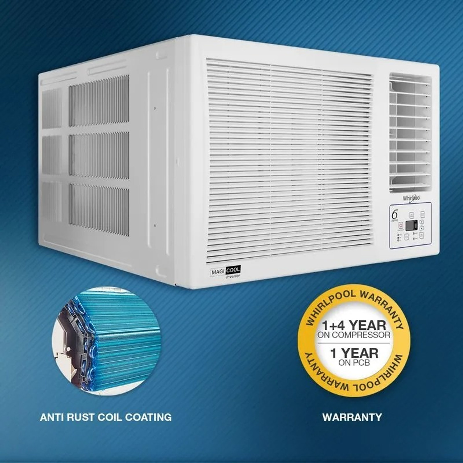 Image of Whirlpool 2025 Model 1.5 Ton 3 Star Window Smart Inverter AC