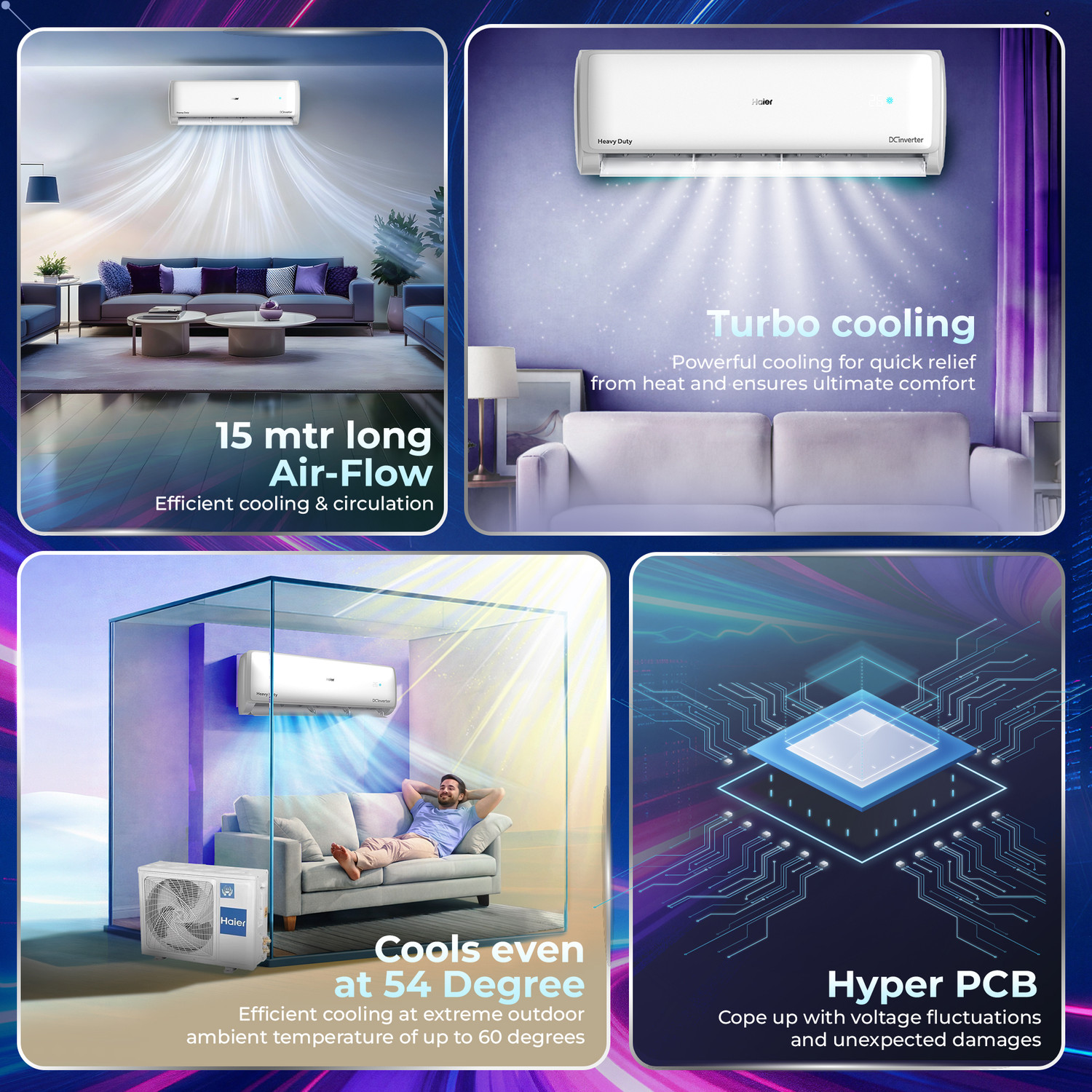 Image of Haier 2026 Model 2 Ton 3 Star Split Twin Inverter AC