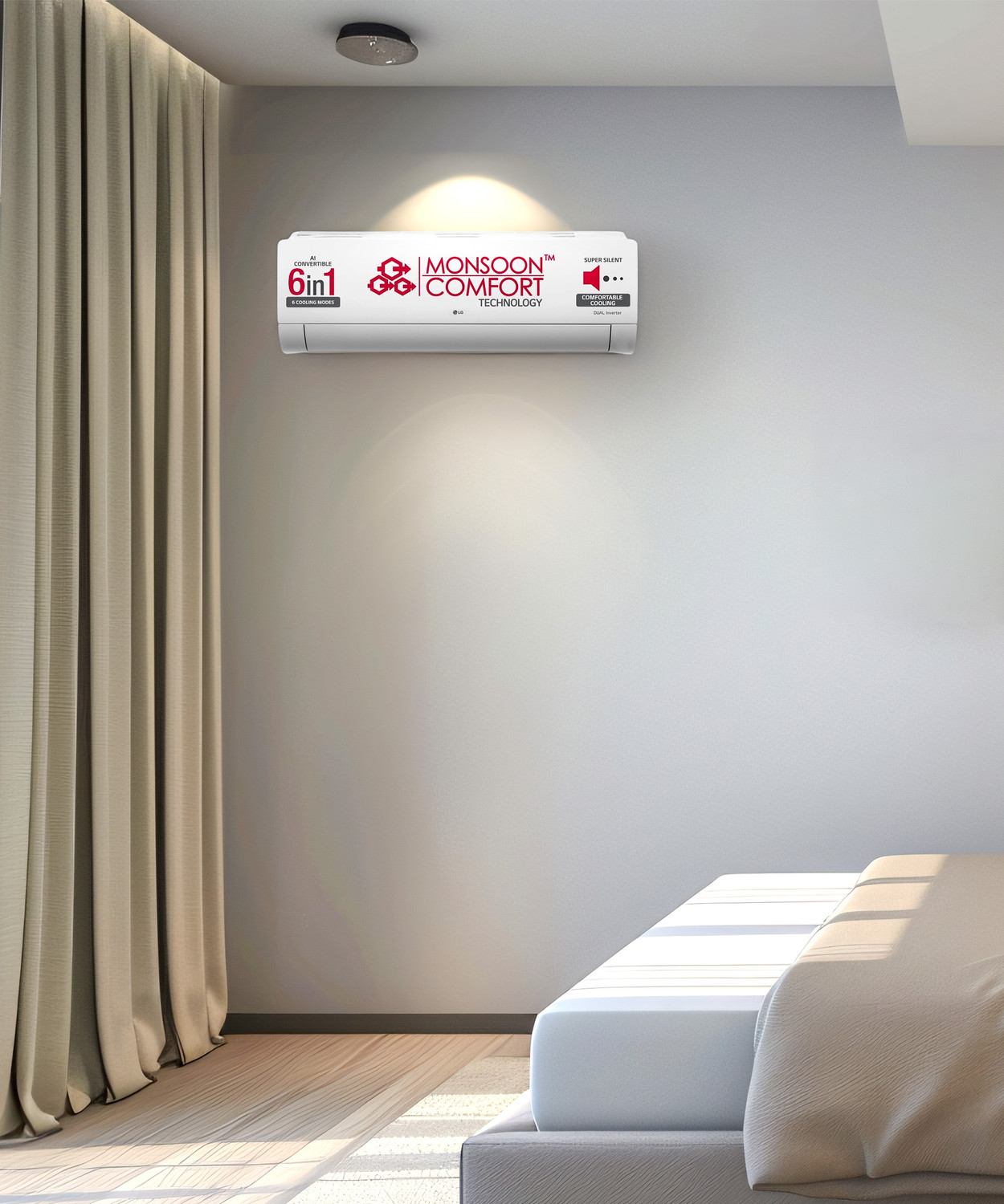 Image of LG 2024 Model 2 Ton 3 Star Split Dual Inverter 4 Way Swing, HD Filter with Anti-Virus Protection,VIRAAT Mode & ADC Sensor AC
