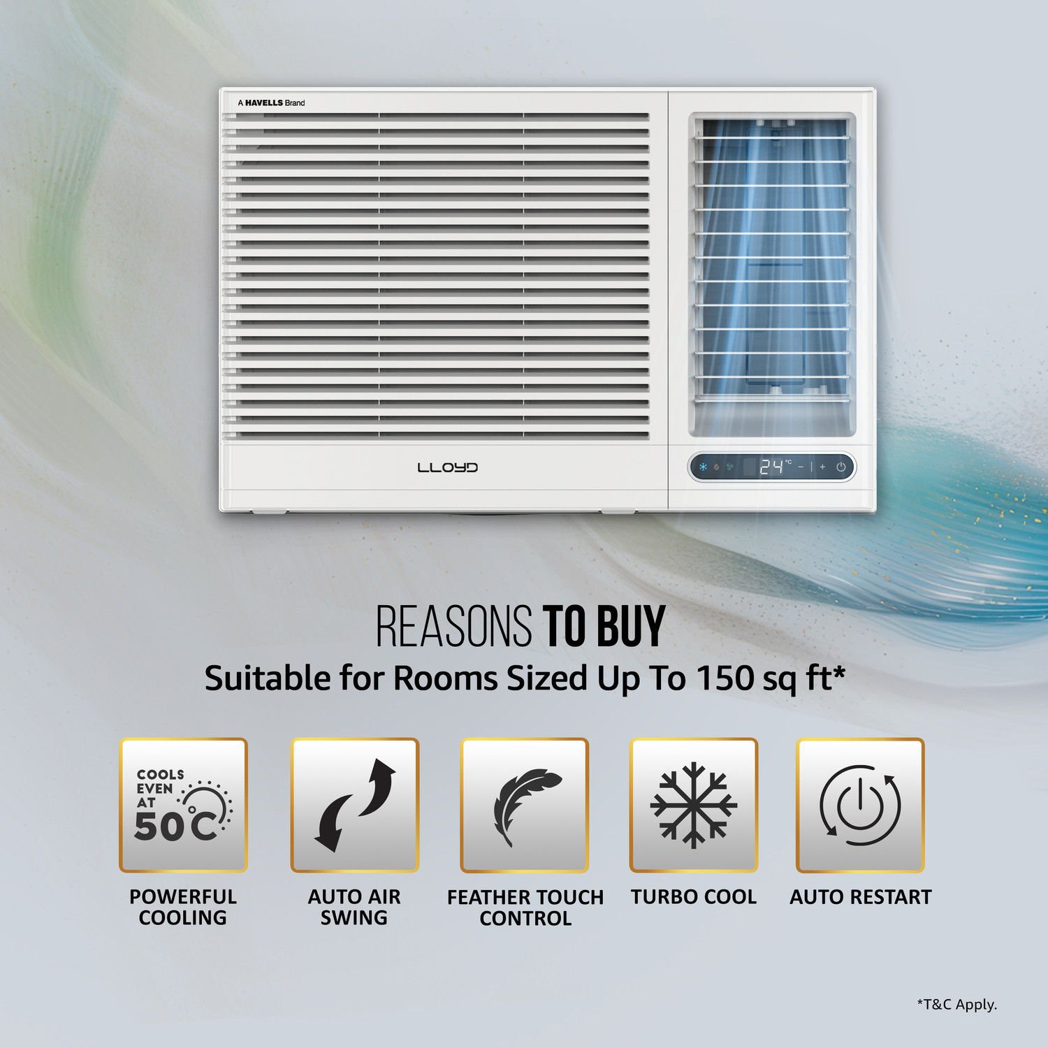 Image of Lloyd 2026 Model 1.5 Ton 3 Star Window Fixed Speed AC