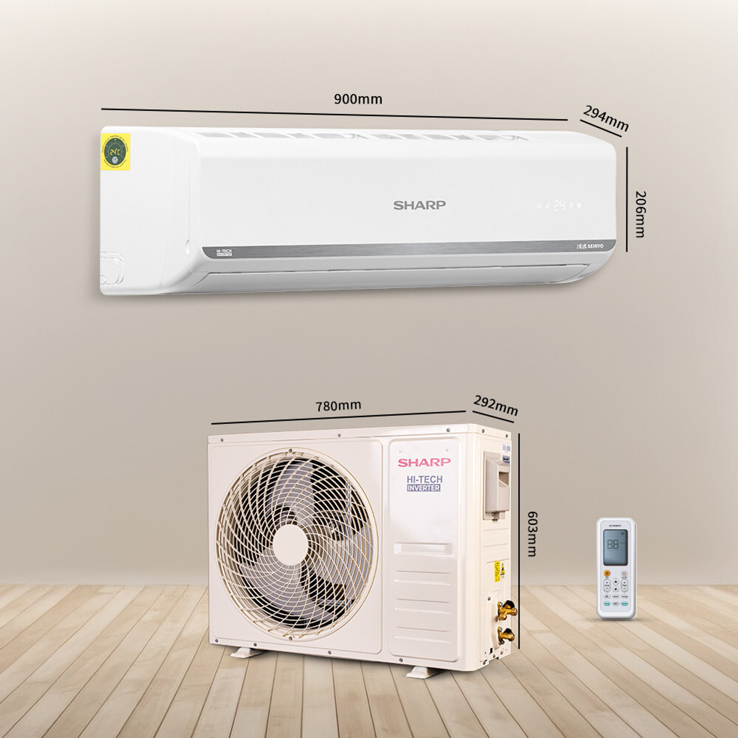 Image of Sharp 2025 Model 1.5 Ton 3 Star Split Inverter AC