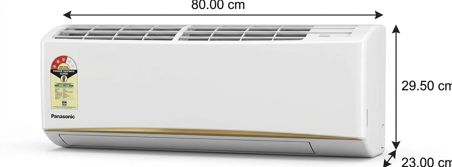 Image of Panasonic 2025 Model 1 Ton 3 Star Split Fixed Speed AC (SAC 1.0T CS-KN12BKY, White)