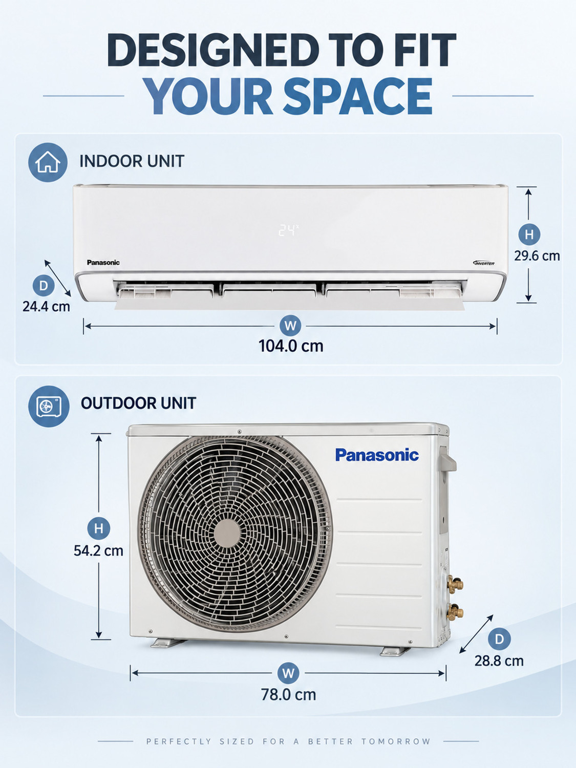 Image of Panasonic 2026 Model 1.5 Ton 5 Star Split Inverter AC
