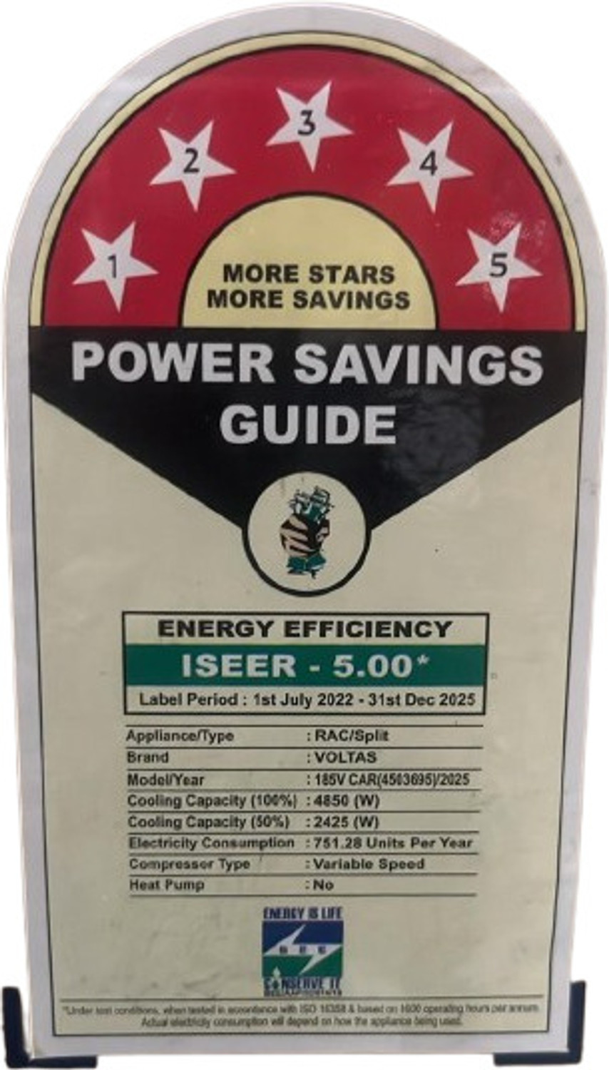 Image of Voltas 2025 Model 1.5 Ton 5 Star Split Inverter AC