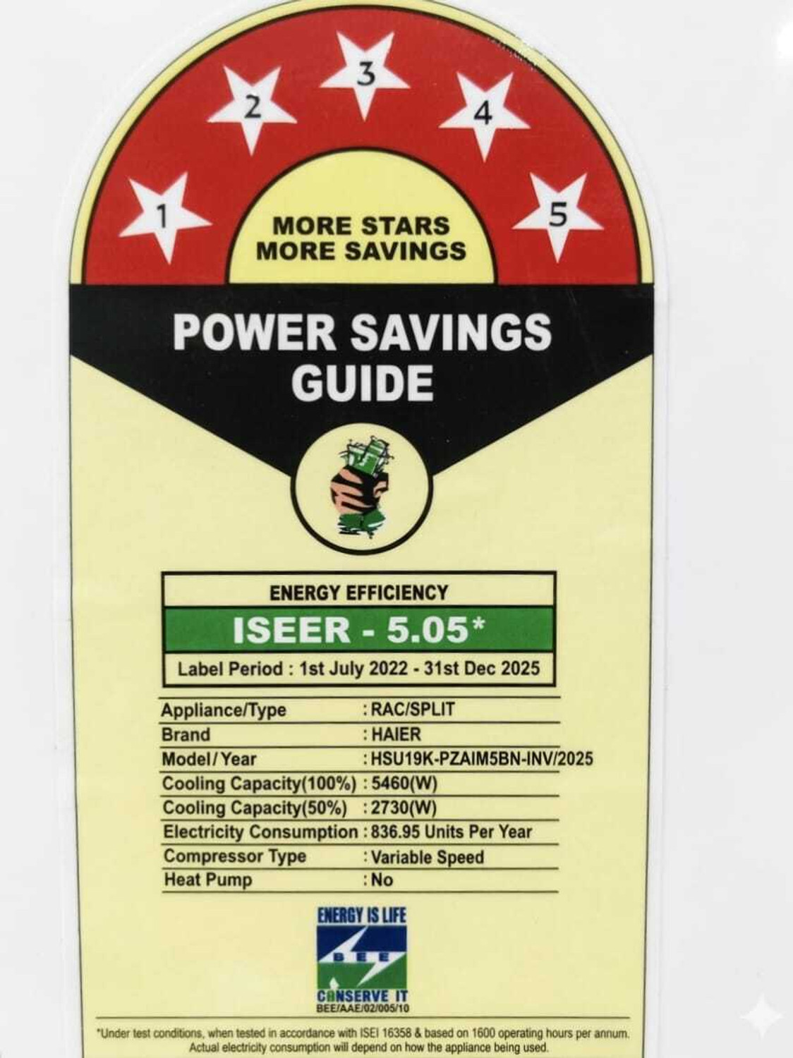 Image of Haier 2025 Model 1.6 Ton 5 Star Split HEXA Inverter with Wi-fi AC