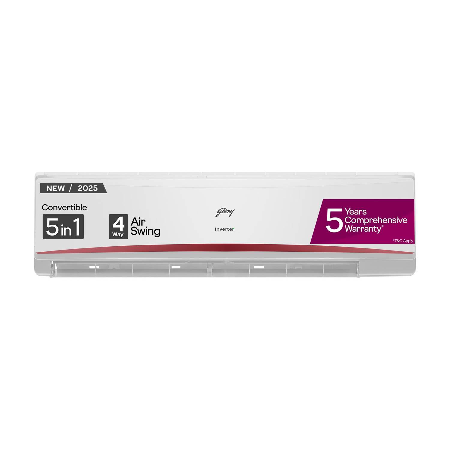 Godrej 2025 Model 2 Ton 5 Star Split Inverter with 4-way Air Swing AC AC