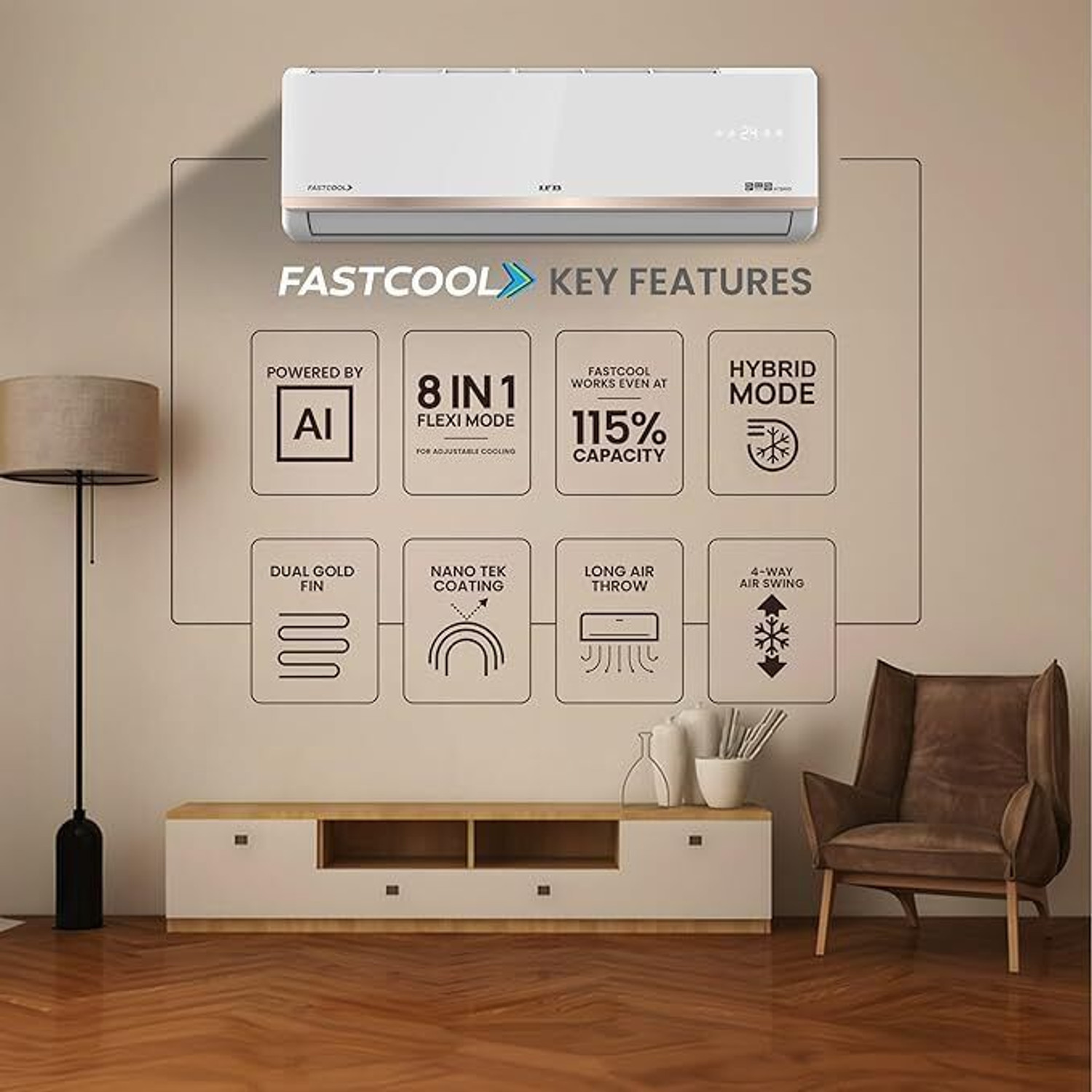 Image of IFB 2026 Model 1.5 Ton 5 Star Split Inverter AC