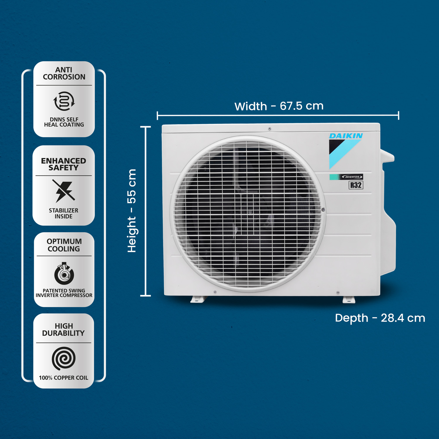 Image of Daikin 2024 Model 1 Ton 5 Star Split Inverter AC