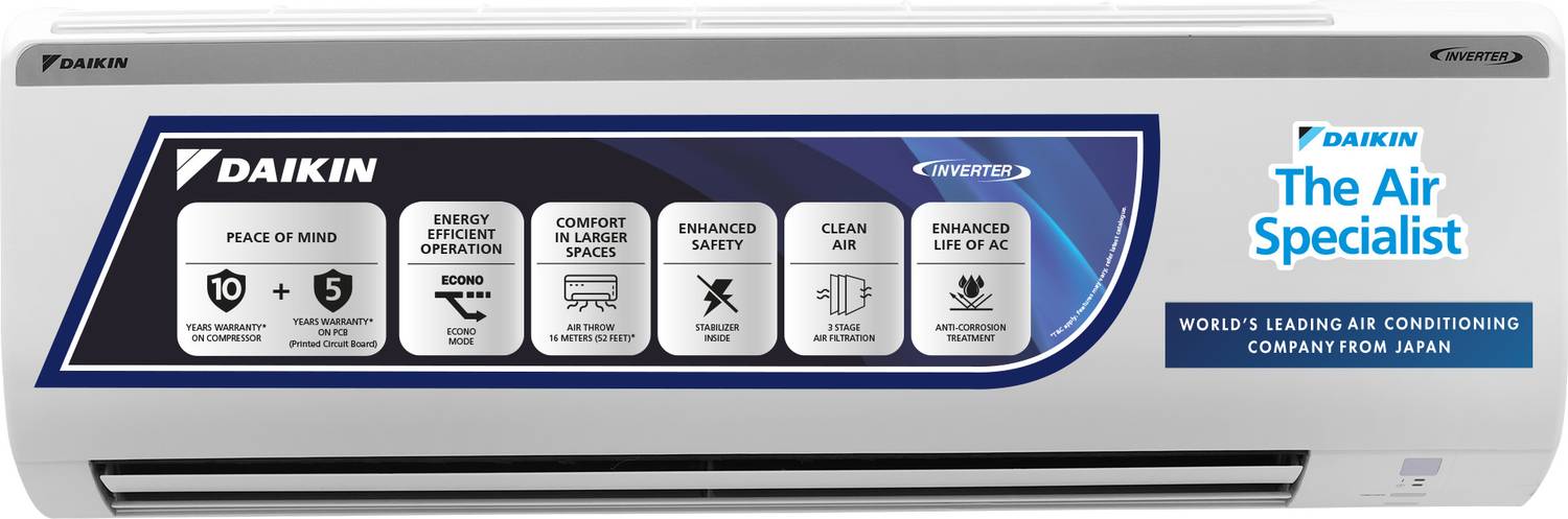 Daikin 2023 Model 1.5 Ton 3 Star Split Inverter AC