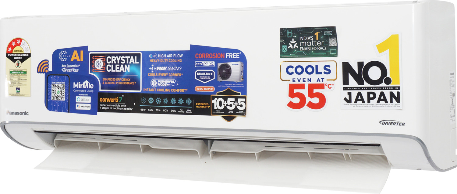 Image of Panasonic 2025 Model 1 Ton 3 Star Split Inverter with Wi-fi AC