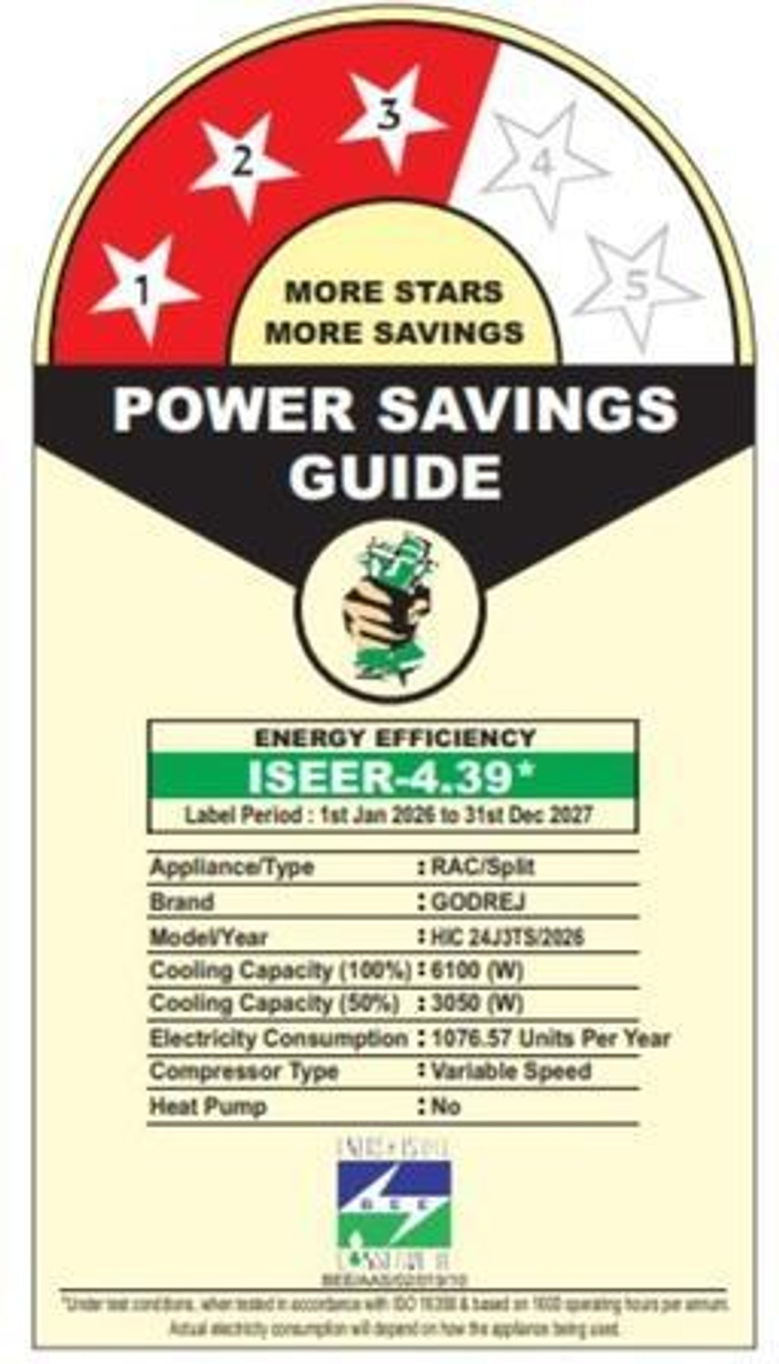 Image of Godrej 2026 Model 2 Ton 3 Star Split Inverter AC
