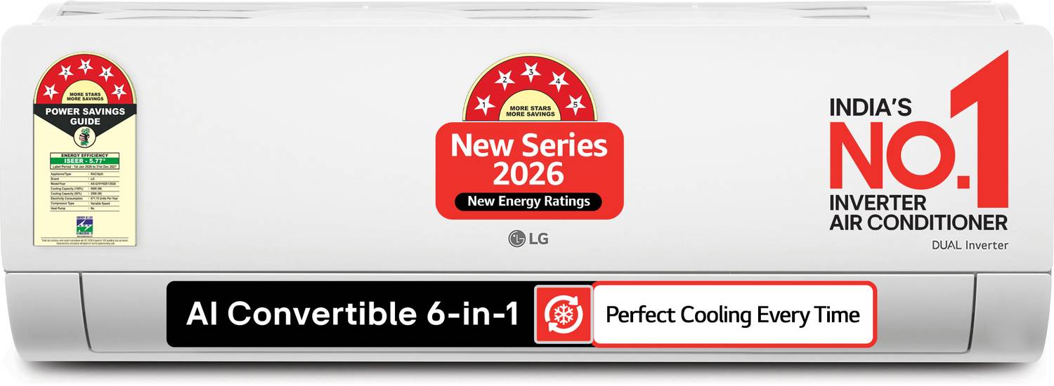 LG 2026 1.5 Ton 5 Star Split Inverter AC - Image 1