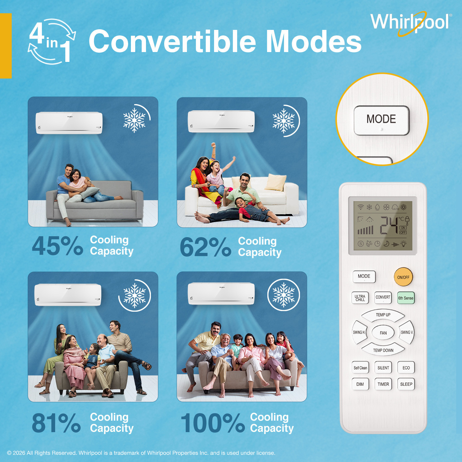 Image of Whirlpool 2026 Model 2 Ton 3 Star Split Inverter AC