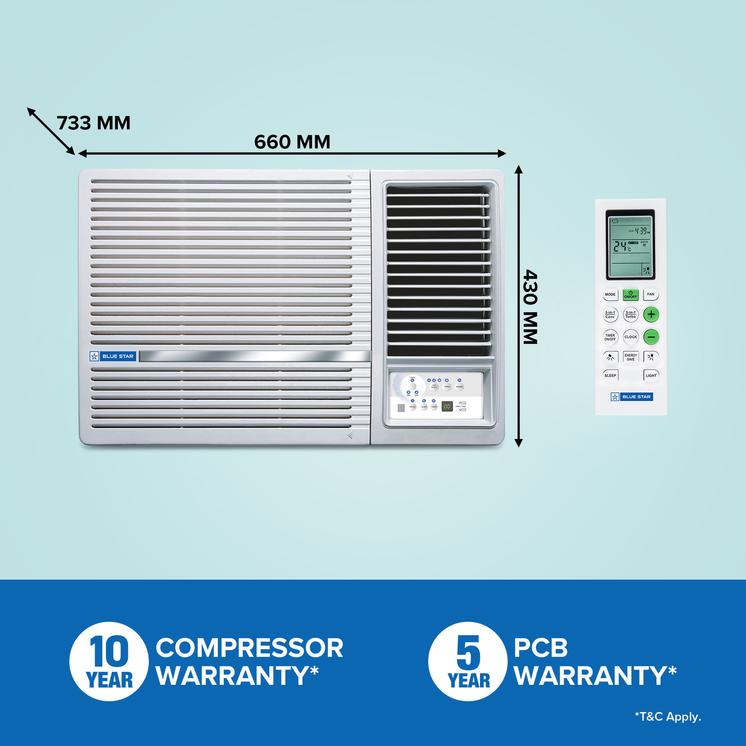 Image of Blue Star 2026 Model 1.5 Ton 5 Star Window Inverter AC
