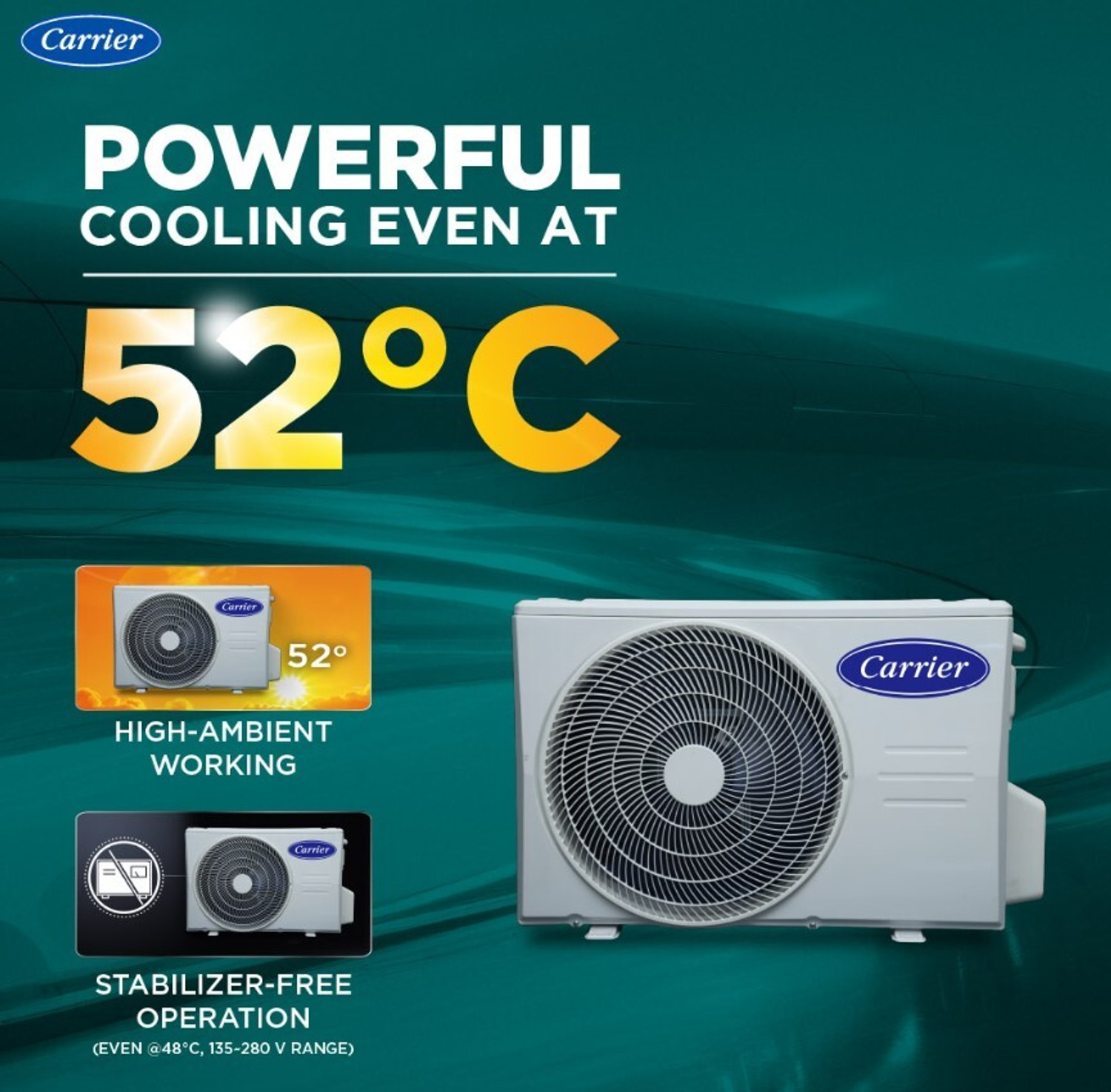 Image of CARRIER 2026 Model 1.5 Ton 3 Star Split AI Inverter Convertible 6-in-1 with Smart Energy Display, Insta Cool, Auto Defrost Clean and PM 2.5 Filter AC