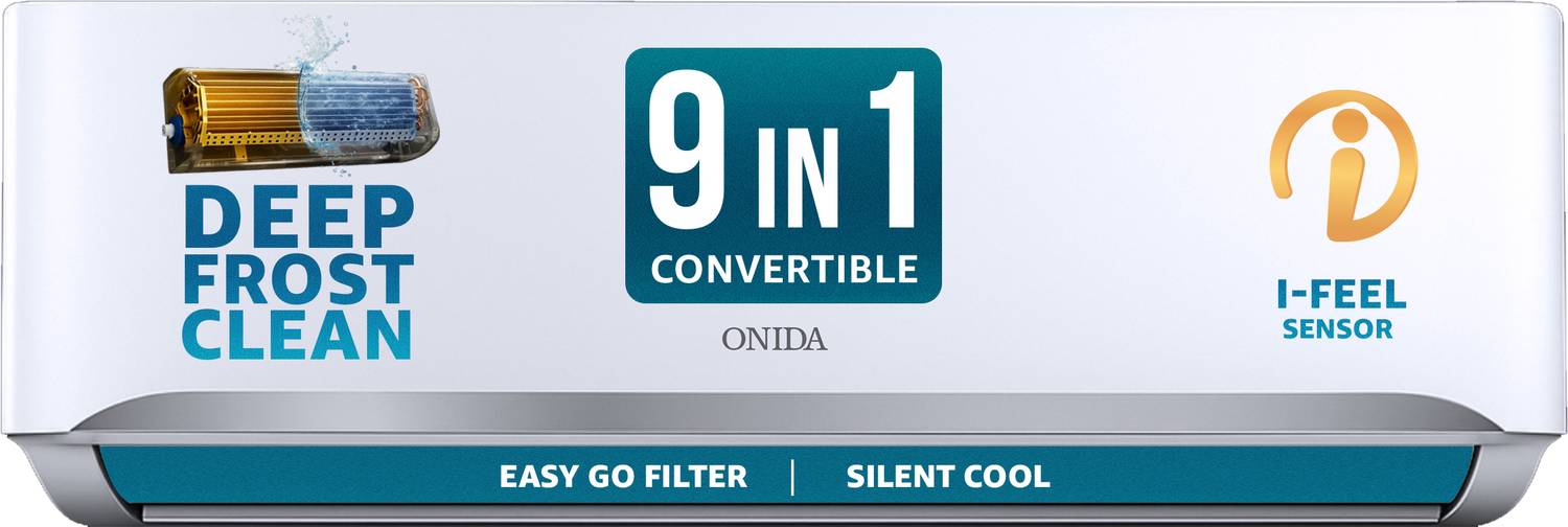 ONIDA 2026 Model 1.5 Ton 3 Star Split Inverter 9-in-1 Convertible