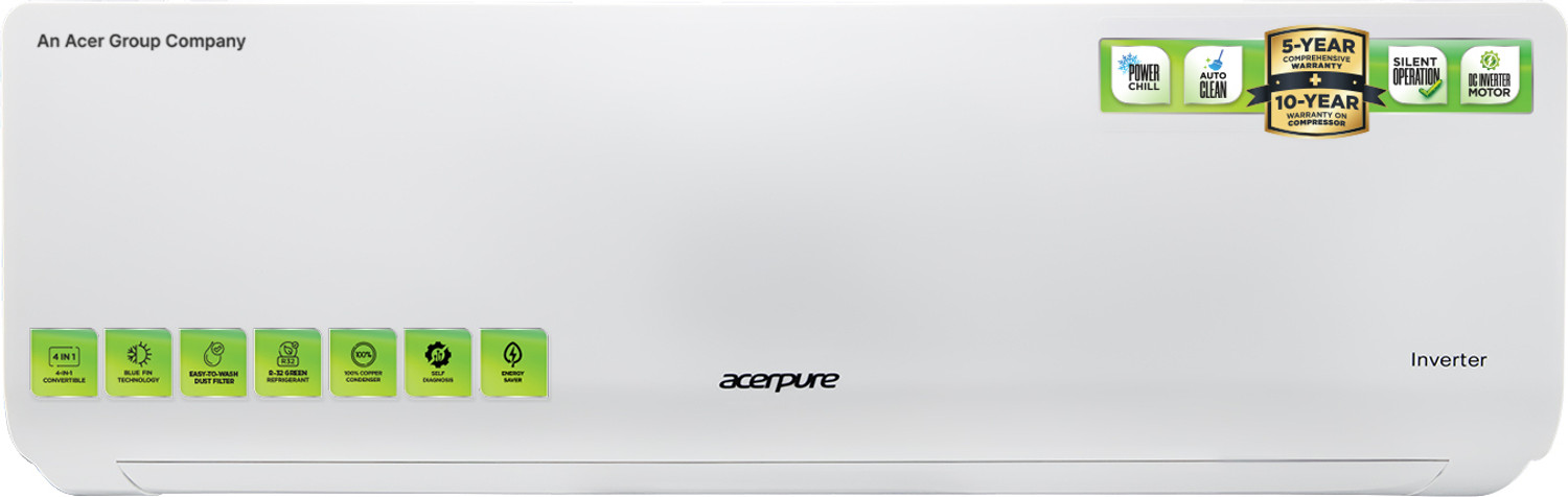 Image of Acerpure 2025 Model 1 Ton 3 Star Split Inverter 4 in 1 convertible design, Anti-virus Filter, Blue Fin Technology AC