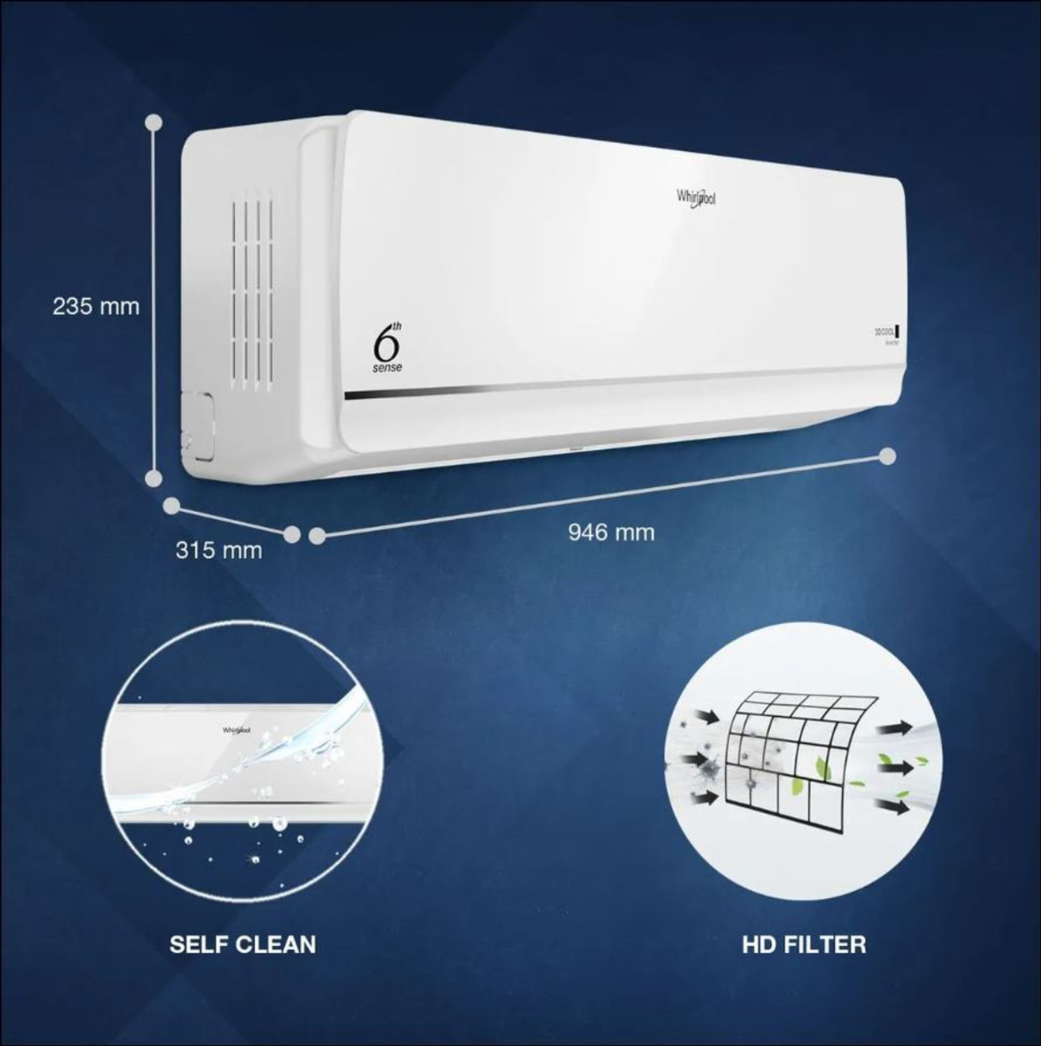 Image of Whirlpool 2025 Model 1.5 Ton 3 Star Split Inverter AC