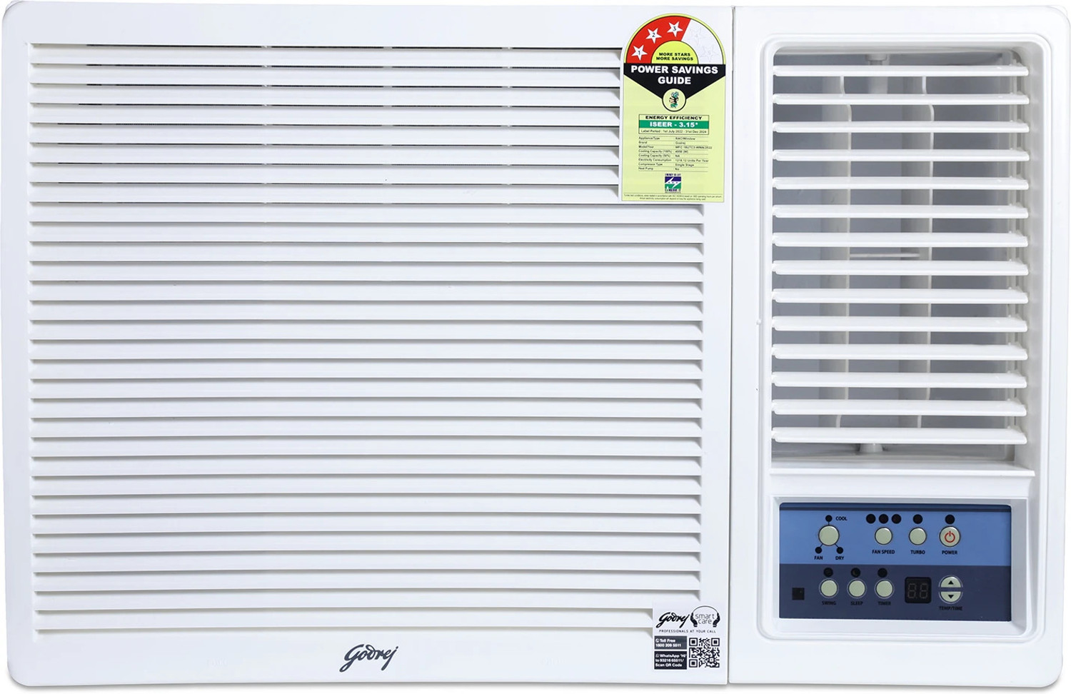 Image of Godrej 2025 Model 1.5 Ton 3 Star Window Fixed Speed with Anti Corrosive Blue Fin AC