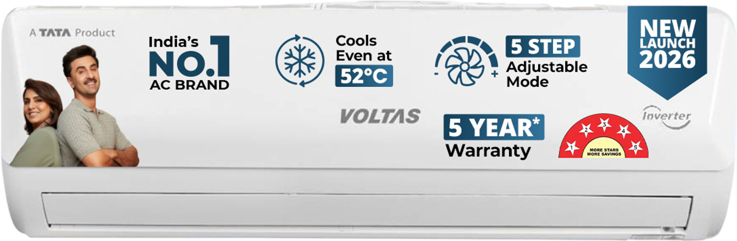 Image of Voltas 2026 Model 1.5 Ton 5 Star Split Inverter AC