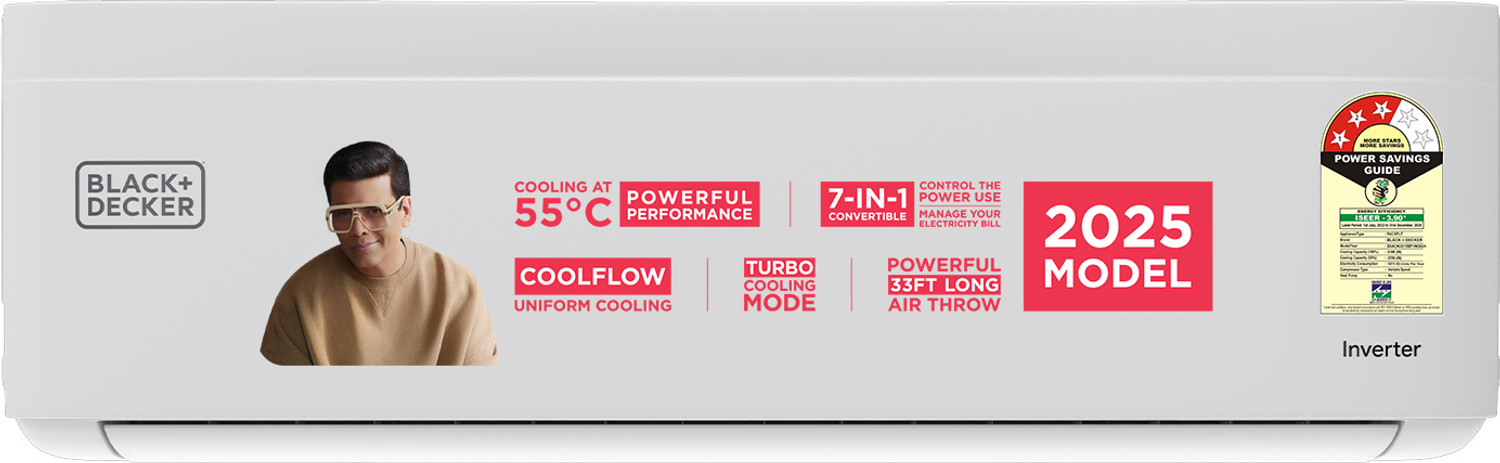 Image of BLACK+DECKER 2024 Model 1.5 Ton 3 Star Split Inverter AC