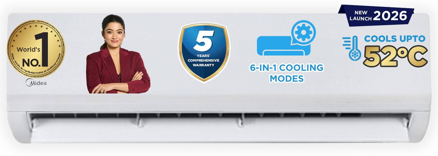 Midea 2026 Model 1.5 Ton 3 Star Split Inverter Convertible 6-in-1