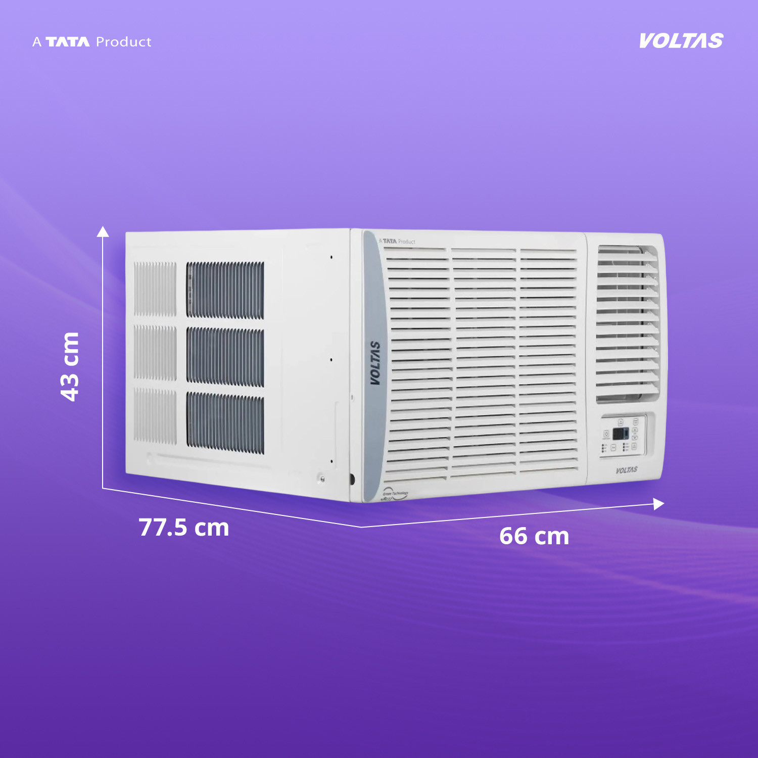 Image of Voltas 2025 Model 1.5 Ton 5 Star Window Inverter Turbo Cooling | Energy Efficient | High ambient Cooling-cools even at 50�C | Filter Clean Indicator AC