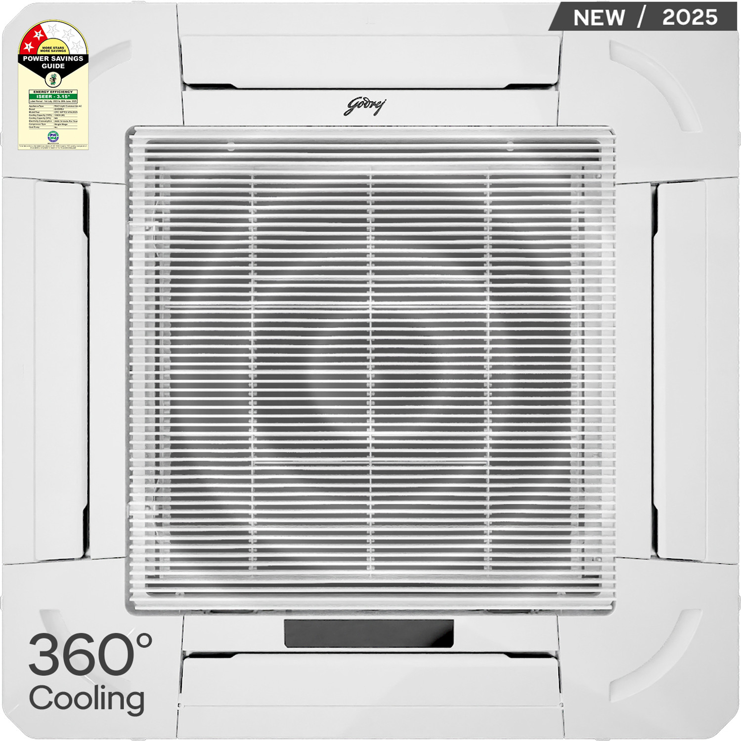 Image of Godrej 2025 Model 3 Ton 2 Star Cassette Fixed Speed With Anti Dust Filter AC