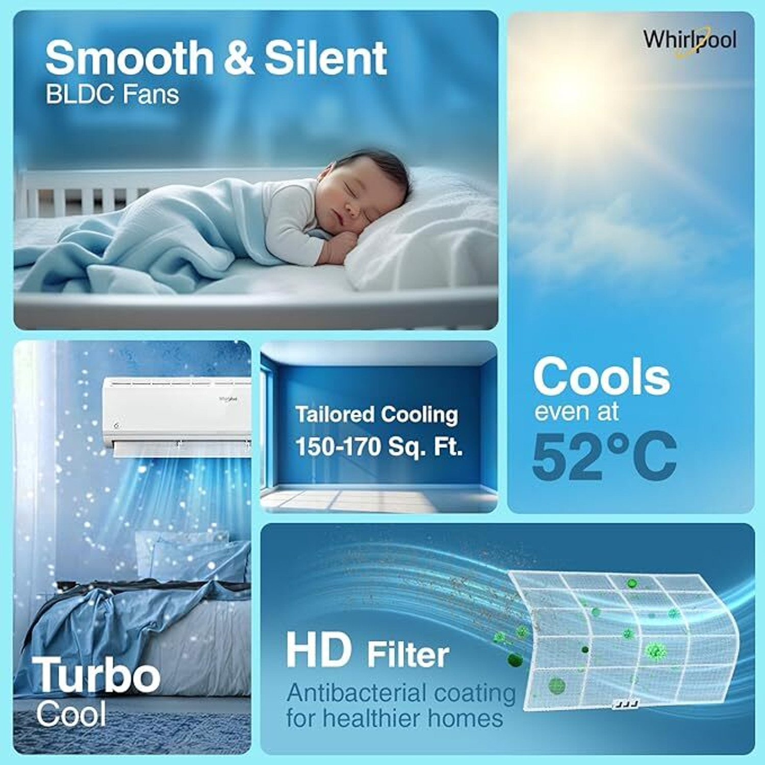 Image of Whirlpool 2025 Model 1.5 Ton 3 Star Split Inverter AC