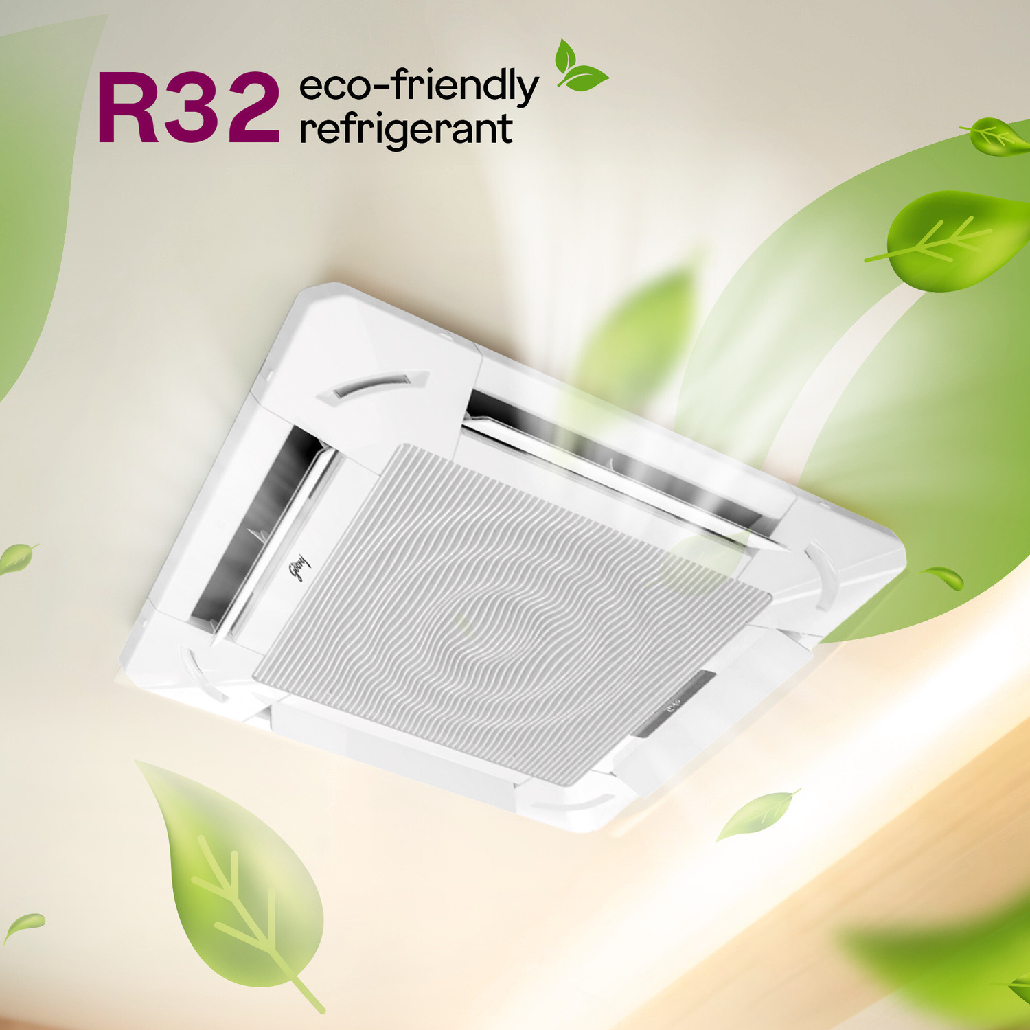 Image of Godrej 2025 Model 3 Ton 2 Star Cassette Fixed Speed With Anti Dust Filter AC