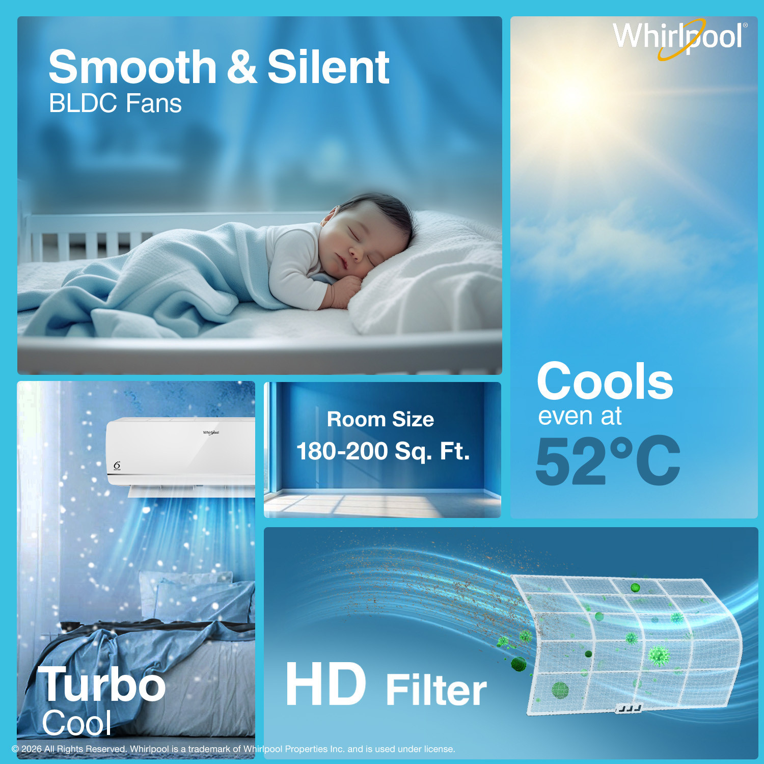 Image of Whirlpool 2026 Model 2 Ton 3 Star Split Inverter AC