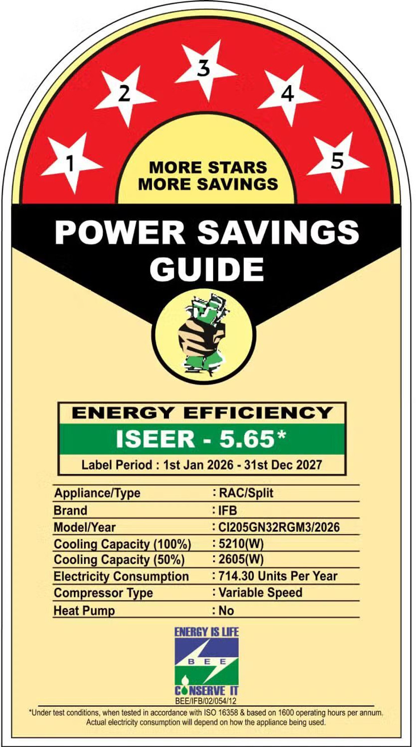 Image of IFB 2026 Model 1.5 Ton 5 Star Split Inverter AC