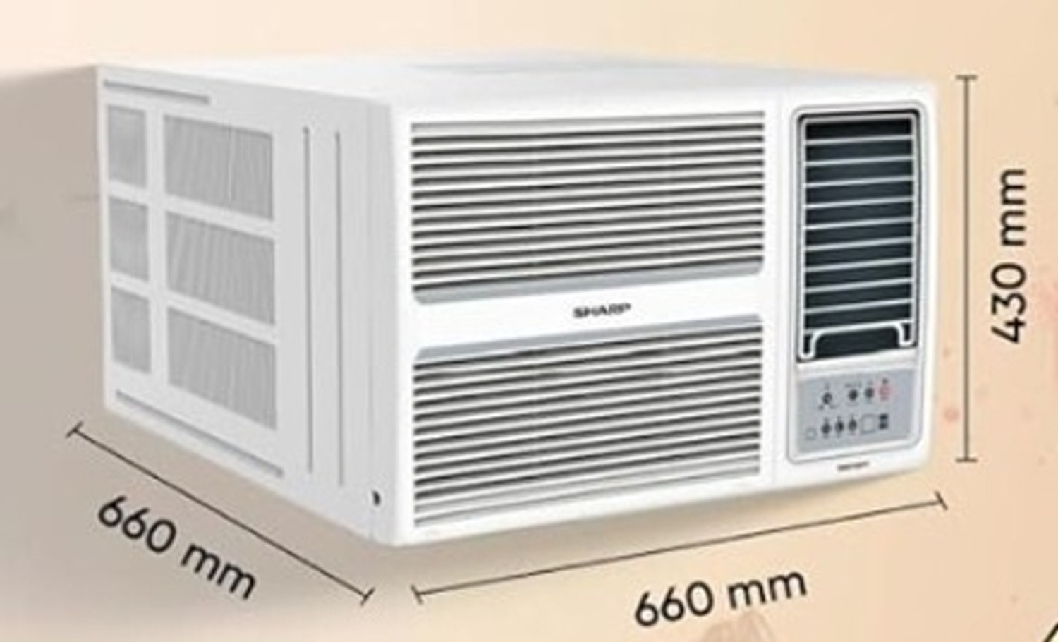 Image of Sharp 2026 Model 1.5 Ton 3 Star Window Fixed Speed AC