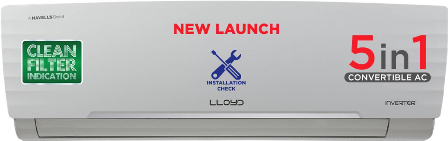 Lloyd 2025 Model 1.5 Ton 5 Star Split Inverter AC