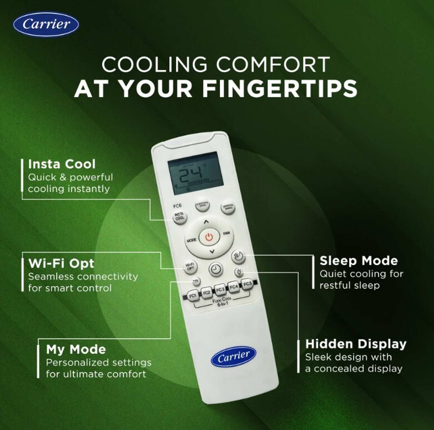 Image of CARRIER 2025 Model 1.5 Ton 3 Star Split Inverter AC