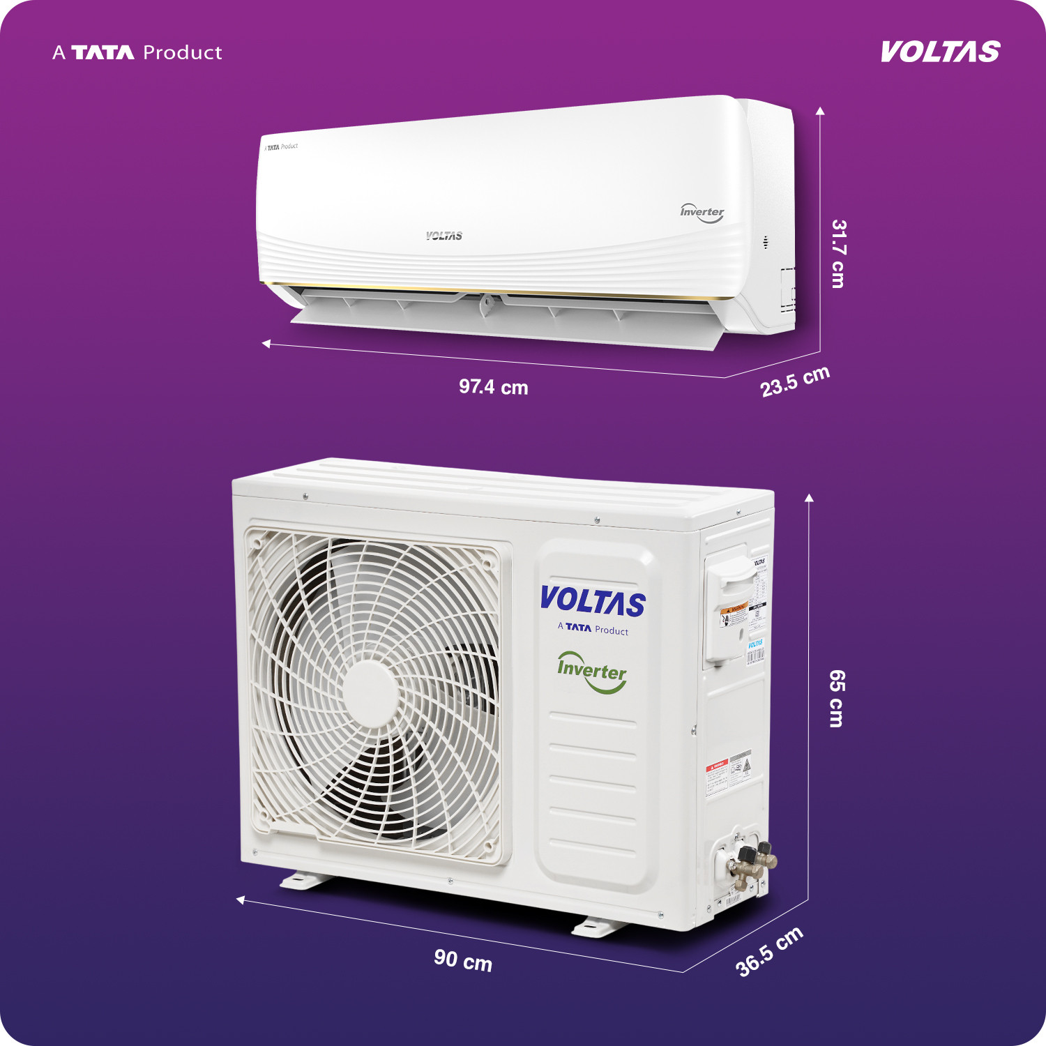 Image of Voltas 2026 Model 1.5 Ton 5 Star Split Inverter with Wi-fi AC